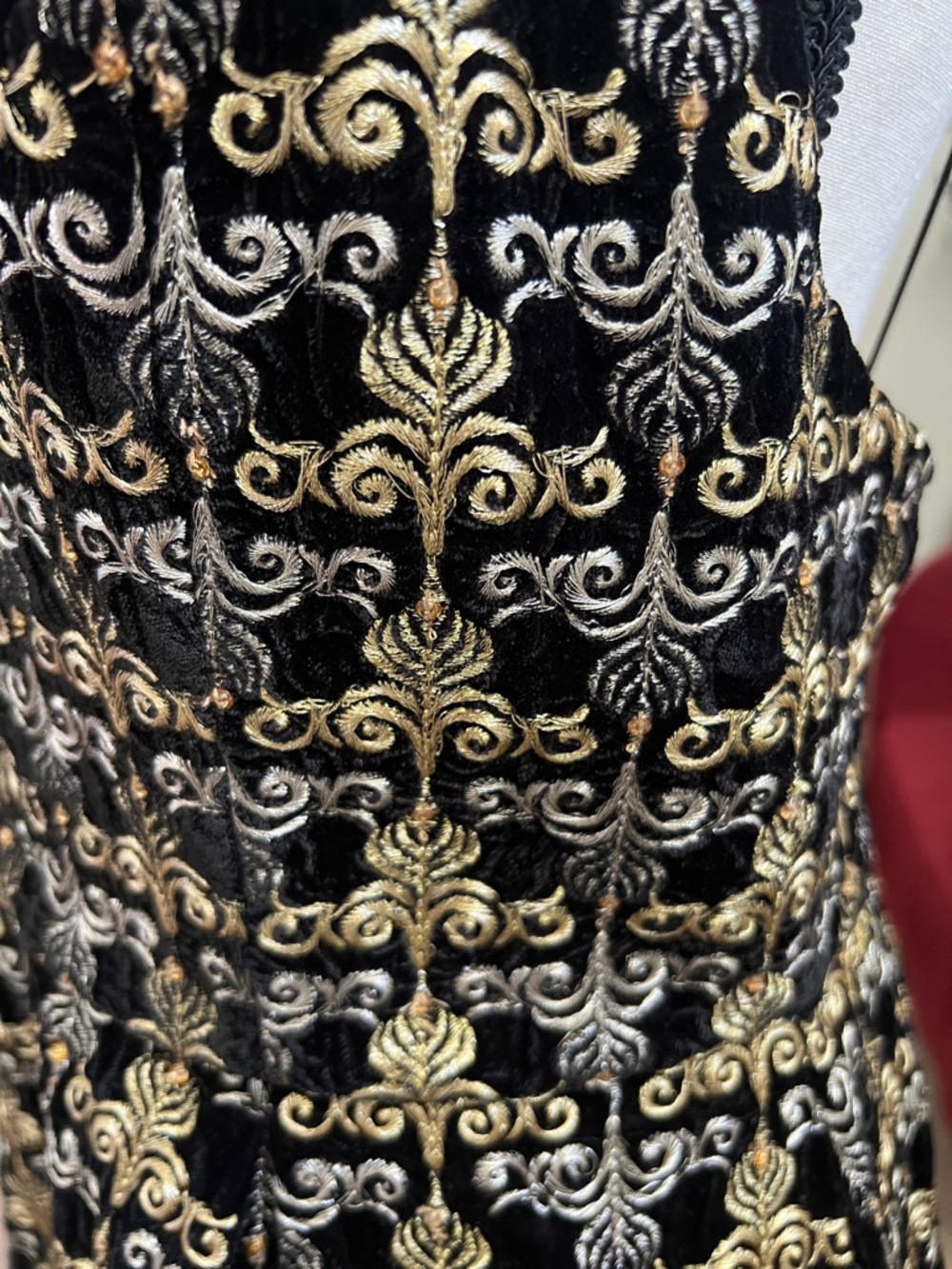 Alice + Olivia Black Marilla Embroidered Mini Dress Black, Silver & Gold - Picture 8 of 14
